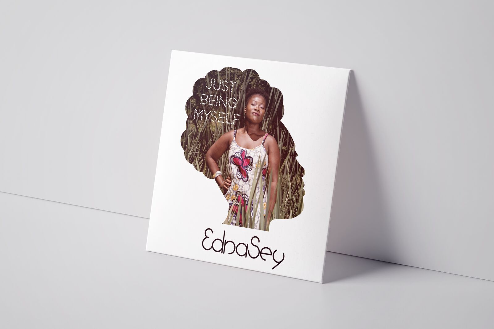 Covers and booklets for Edna Sey's albums “Just Being Myself” and “Stay Focused”