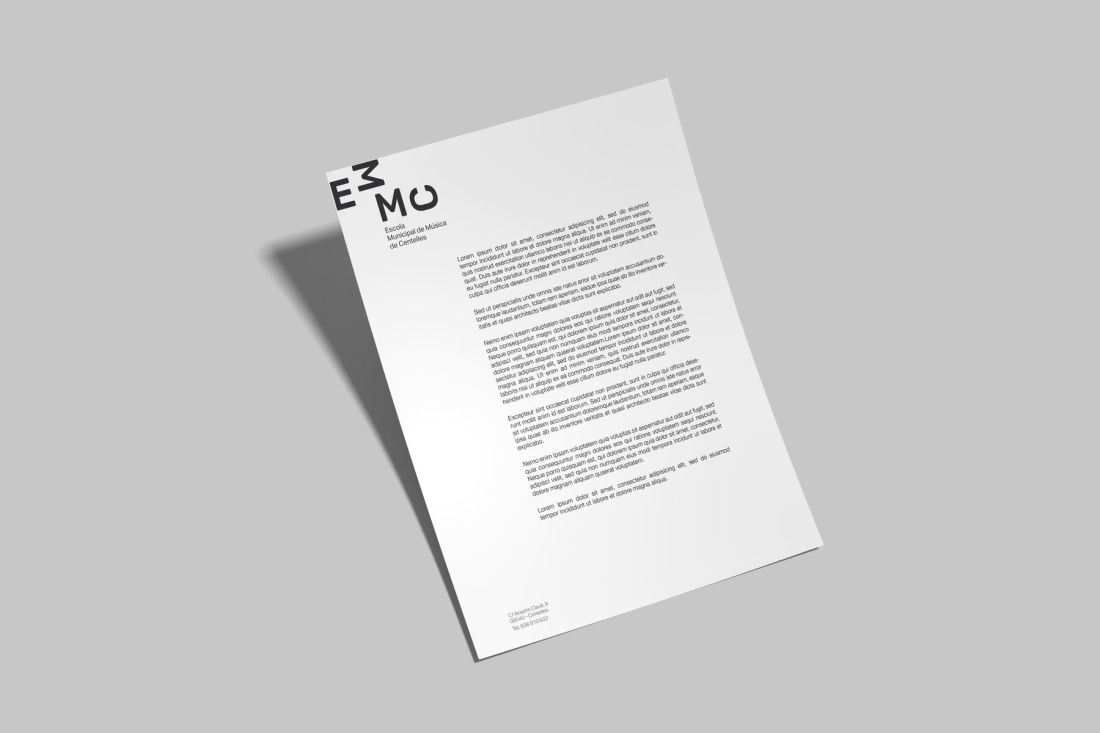 Papel de carta de la EMMC con la nueva identidad gráfica