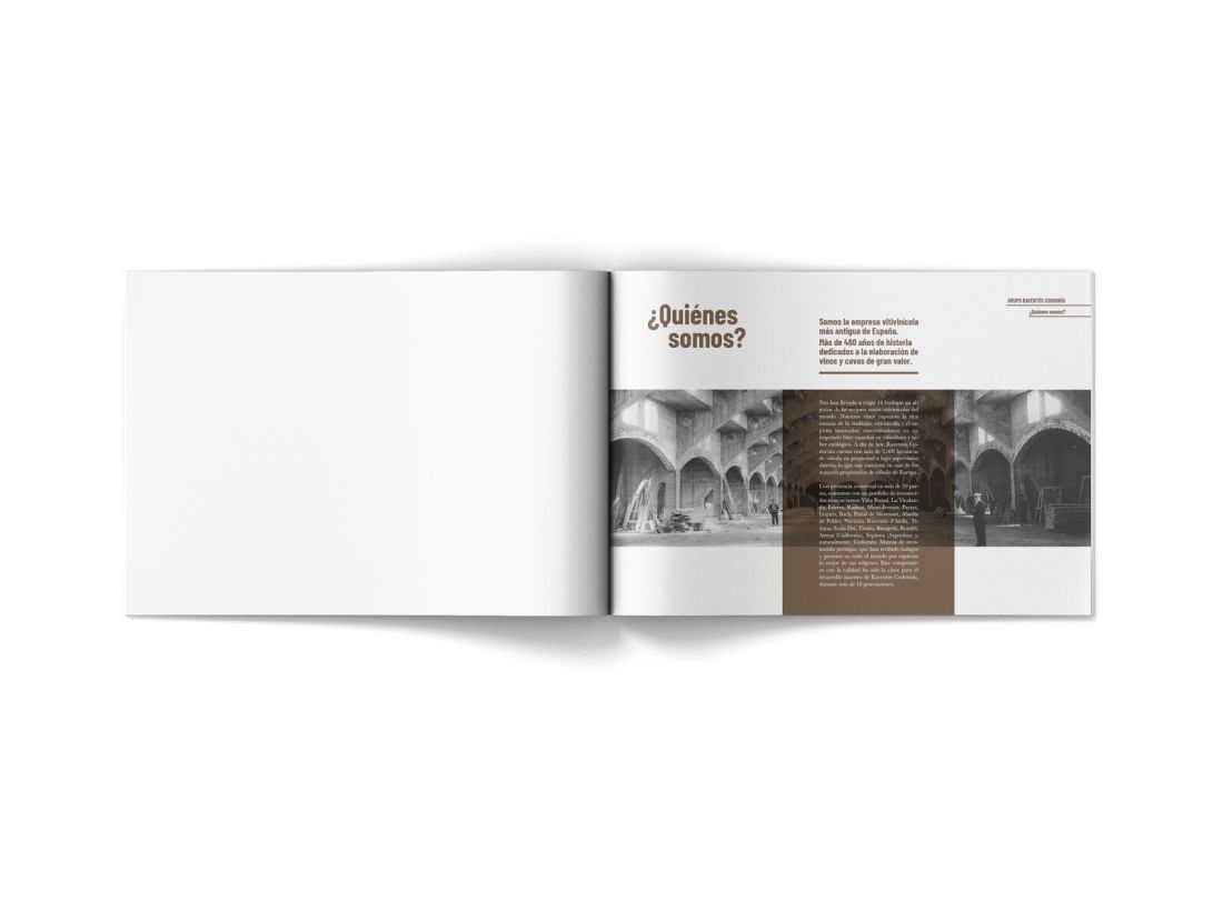 «Who we are» spread from the Raventós Codorníu group catalogue